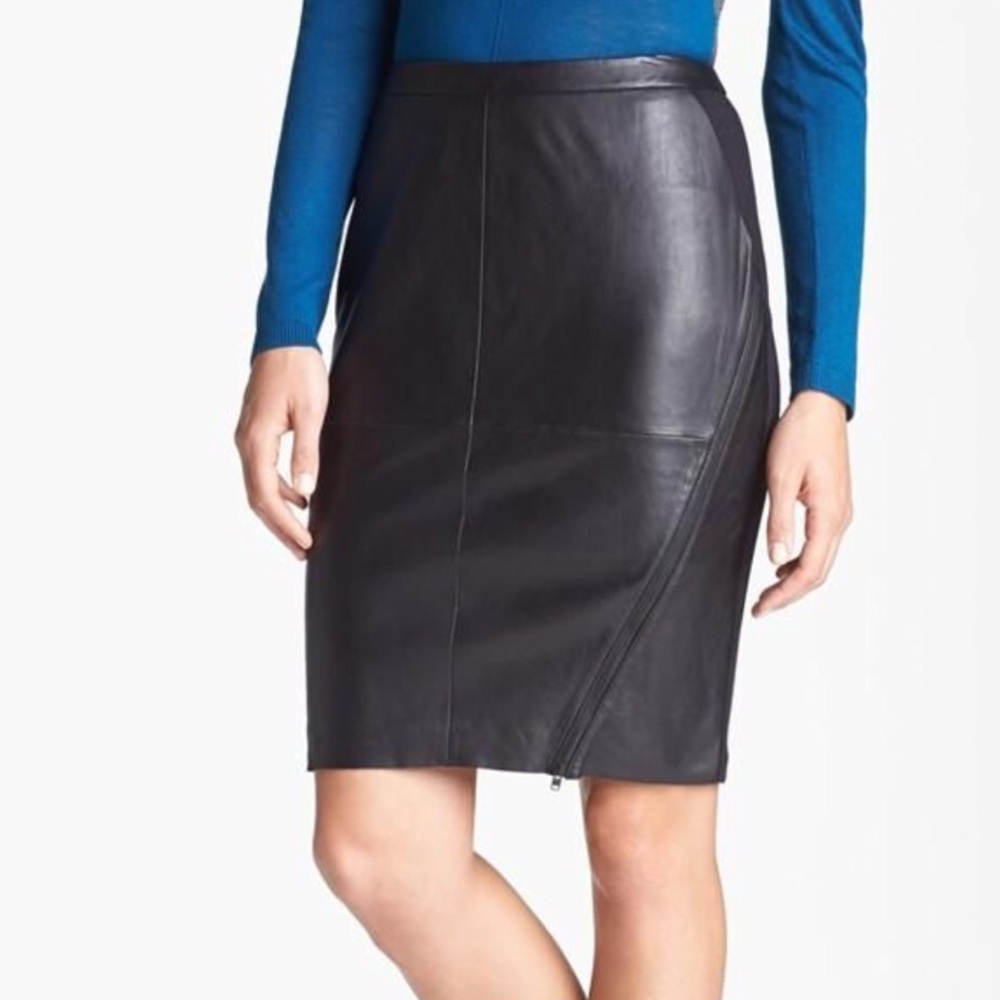 Leather pencil skirt Size 6